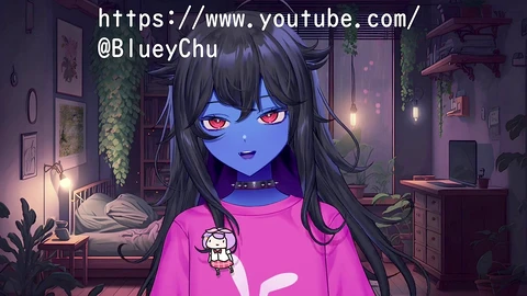 Le mignon femboy Blueychuasmr est totalement obsédé par toi et désire être comblé.